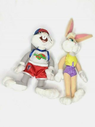2 Vintage Space Jam Plushes Bugs Bunny & Lola