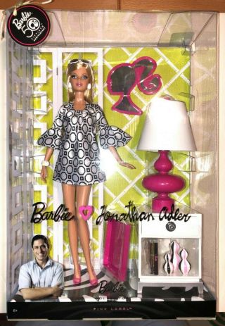 Barbie Loves Jonathan Adler Doll 2009 50th Anniv. ,  Mattel,  Pink Label Nrfb
