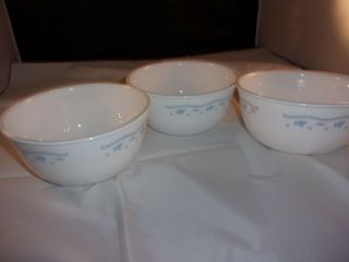 Corelle Morning Blue 12 Oz 5” Rice Bowls Set Of 3