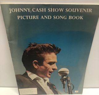 1966 Johnny Cash Show Souvenir Picture And Song Book Vintage Program