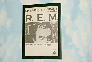 R.  E.  M.  Framed A4 1986 `lifes Rich Pageant Album Band Promo Art Poster
