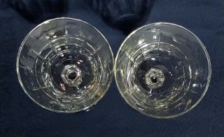 Set of 2: Rock Sharpe - Pattern: WAYNE - Champagne/ Tall Sherbet Glasses 5 1/2” 3