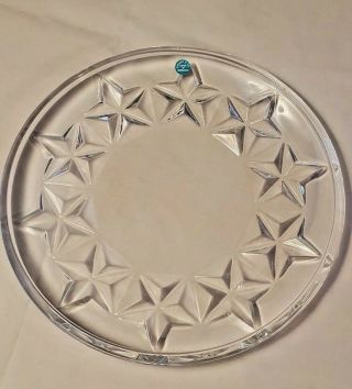 Tiffany & Co.  Crystal Plate Stars 8 1/2 " W/o Box Made In Germany