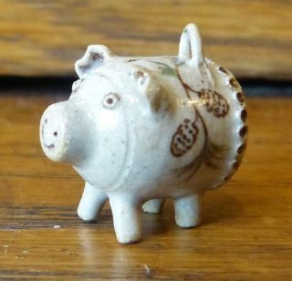 Igma Artisan Jane Graber Miniature Stoneware Pine Cone Piggy Bank: 1:12 Scale