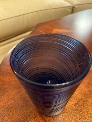 Vintage Hand Blown COBALT Blue Glass Cup rough Pontil Mark Elegant design C 2