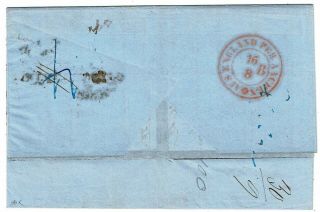 Great Britain 1854 London cancel on mourning cover to DENMARK 2