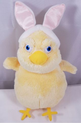 2012 Manhattan Toy Hop The Movie 8 " Plush Carlos The Easter Chick W/bunny Ears