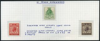 1929 Kgv Puc ½d,  1d And 1½d Sideways Watermark Set Of 3 Sg 434a,  435a,  436a