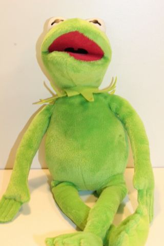 Ty Muppets Kermit The Frog Plush Doll Disney 2013 Beanie Baby 15 " Tall