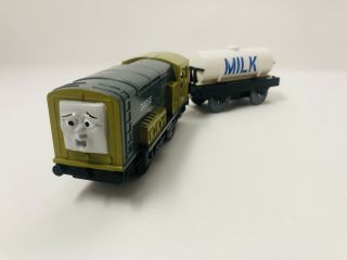 Dodge W/ Milk Tanker Car Thomas Train Trackmaster Motorized 2009 Mattel