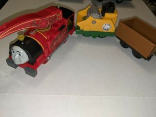 Thomas The Train Trackmaster Motorized Harvey W/wood Chipper Car And Open Car