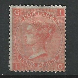 1867 Gb Qv Queen Victoria 4d Orange - Red Mng