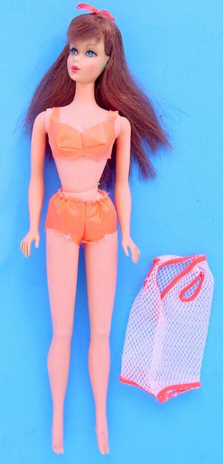 1967 Rare Long Titian Redhead Hair Tnt Barbie Doll 1160 In Suit
