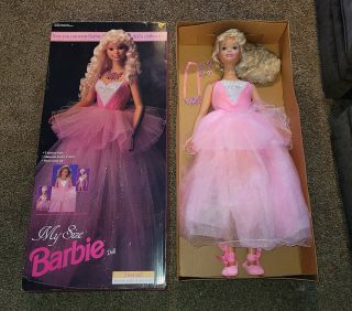 Vintage 1992 Mattel My Size Barbie Doll 3 Feet Tall With Box