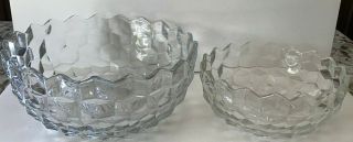 Perfect For The Holidays Vintage Fostoria American 8 " And 6 " Serving Bowls