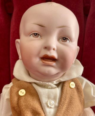Antique 14” German Hertel Schwab 142 Character Baby Doll