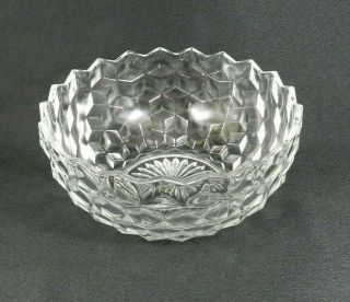 Vintage Fostoria American Serving Bowl Clear Glass 8 "