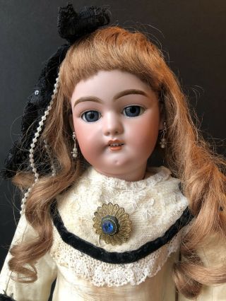 Antique German 23” Simon Halbig S H 1079 Dep Bisque Head Doll