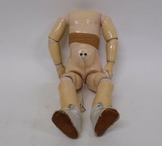 Antique Bisque Head Character Doll Handmade Body With Baby Sound (handwerck)