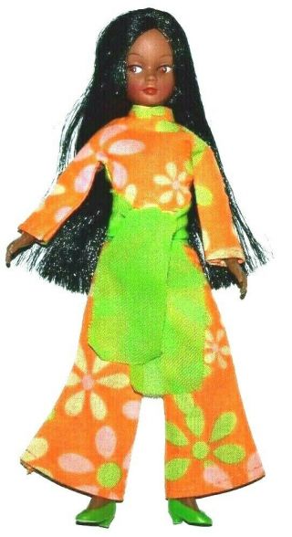 Rare Htf Uneeda African American Triki Miki Dollikin Htf Dawn Clone Doll
