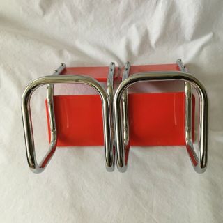 American Girl Doll Molly RED FORMICA TABLE AND CHAIRS Retro Chrome Vinyl EUC 3