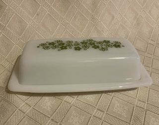 Vintage 1970s Pyrex Spring Blossom Covered Butter Dish No.  72 - B