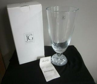 Jg Durand France Organdi Large Crystal Vase