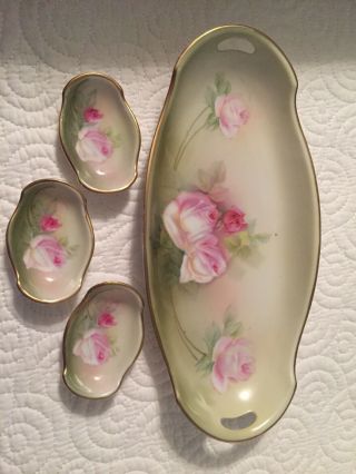 Vintage Rs Germany Porcelain Relish Dish Or Jewelry Tray.