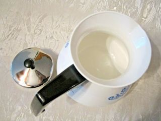 Vintage Corning Ware 6 Cup Stove Top Tea Pot Blue Cornflower Sparkly
