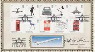 Gb Stamps First Day Cover 2009 Design Signed Concorde Pilot Capt Adrian Thompson