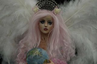Ooak Sculpture,  Art Doll,  Angel,  Tree Topper,  Fairy By K - Elizabeth