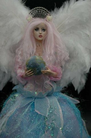 Ooak Sculpture,  art doll,  angel,  tree topper,  fairy by k - elizabeth 2