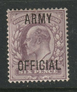 Sg 050 6d Purple Army Official Unmounted Overprint Cat £160