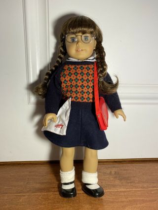 American Girl Molly Mcintire Doll Meet Outfit And Holiday Dress,  Retired