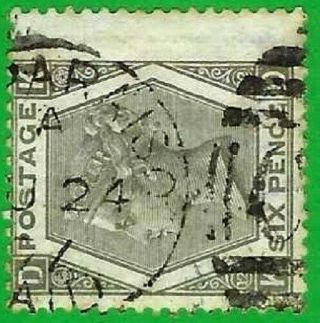 Gb Abroad In Valparaiso Chile C30 6d.  Pl.  12 Scarce Stamp