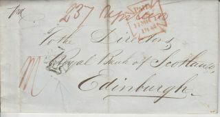 Gb Fascinating Cover With Isolated Maltese Cross Despite No Stamp,  1844 (t48)