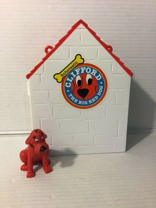 Clifford The Big Red Dog Scholastic Play Set Toy Dog House With Clifford Figure