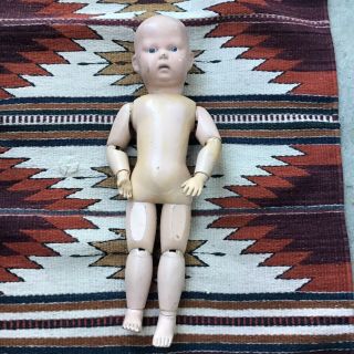 Antique 1900s Jointed Wooden Schoenhut Doll Boy 16 Inches