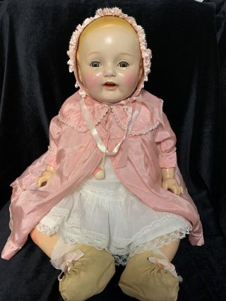 Antique Vintage Vanta Baby Amberg Composition Doll - Looks