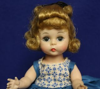 Adorable Madame Alexander - Kins Bkw Blonde Doll Tagged Dress
