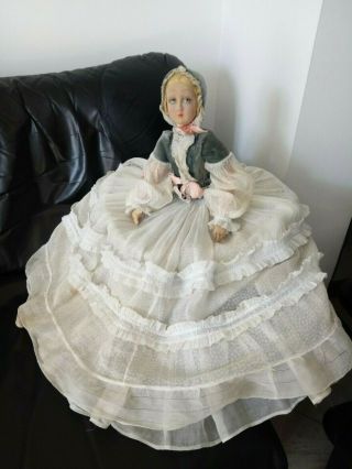 Antique Felt Lenci Type Boudoir Doll