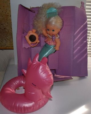 Vintage Sweet Sea Mermaid Doll Tomy Toys 1985,  Inflatable Tube