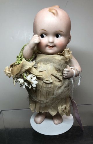 7” Antique German All Bisque Jointed Marked B3 J Adorable Little Doll Sf2