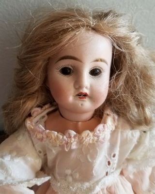 Antique 11 " Bisque Head German Doll 10/0 Fleischmann Bleuette Friend 5 Part Body