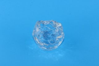 Kosta Boda Sweden Votive Candle Holder Snowball Full Lead Crystal 3