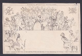 1840s,  Fores’s Musical Envelope,  Mulready,  Caricature,  Qv,  Queen Victoria,  Gb