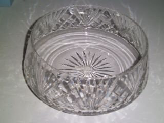 Vintage Cut Lead Crystal Bowl Made In England Etched 