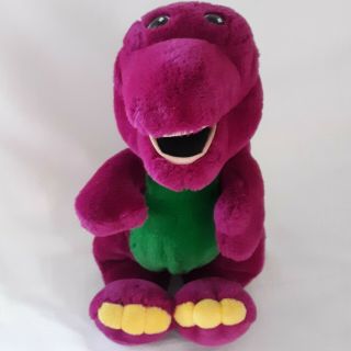 Vintage Barney Plush Purple Stuffed Animal Dinosaur Backyard Gang 