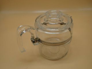 Vintage Pyrex Flameware 6 Cup Coffee Pot With Lid Only