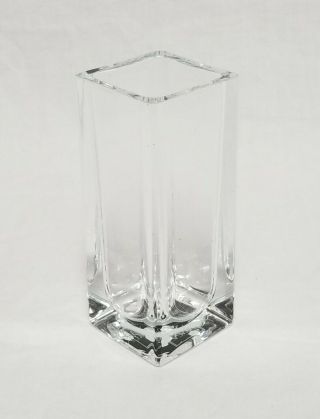 Mikasa Clear Glass Square Small Decorative Bud Vase - 4 1/4 "